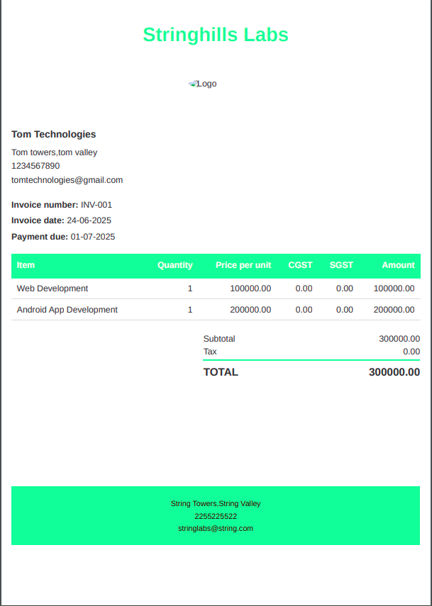 Pale Green CGST-SGST