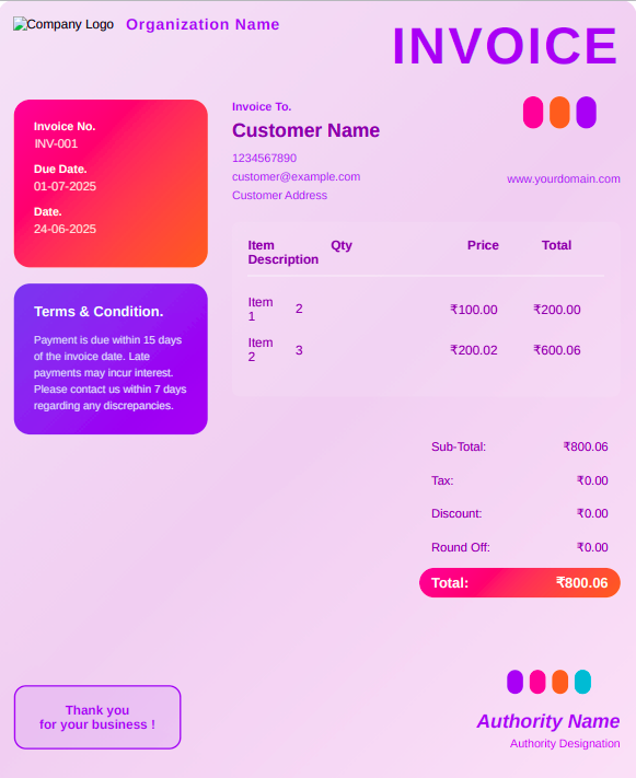 Purple Geometric Elegance