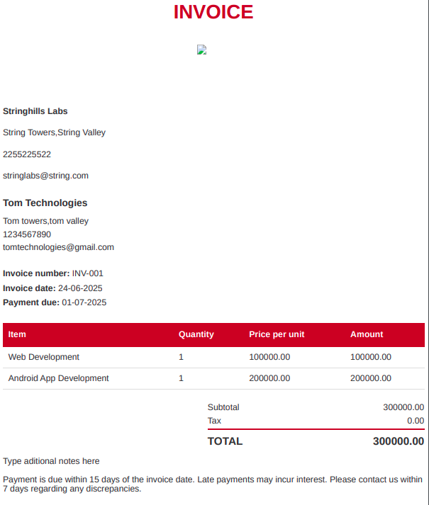 Scarlet Red Non Taxable
